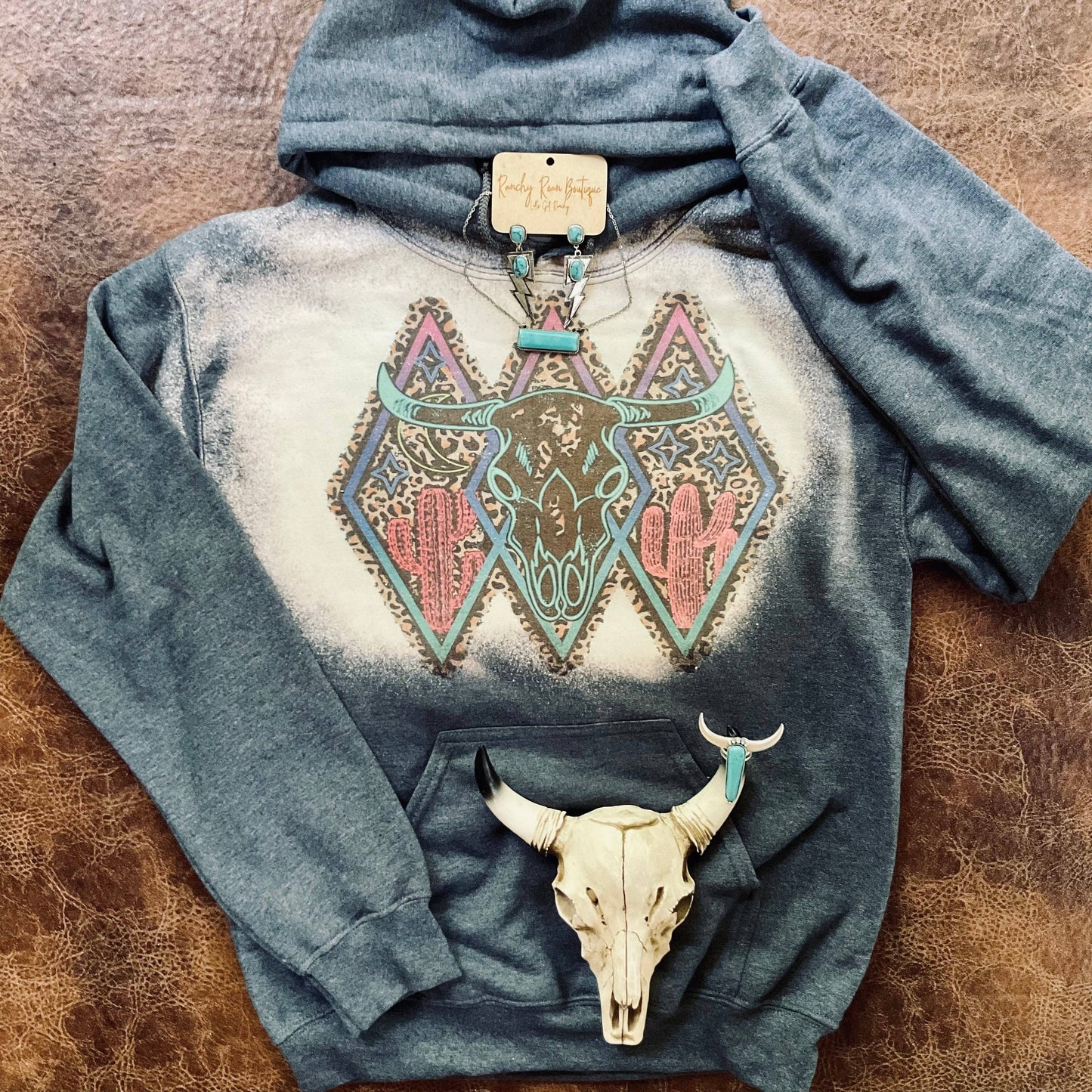 Neon Bull Western Hoodie
