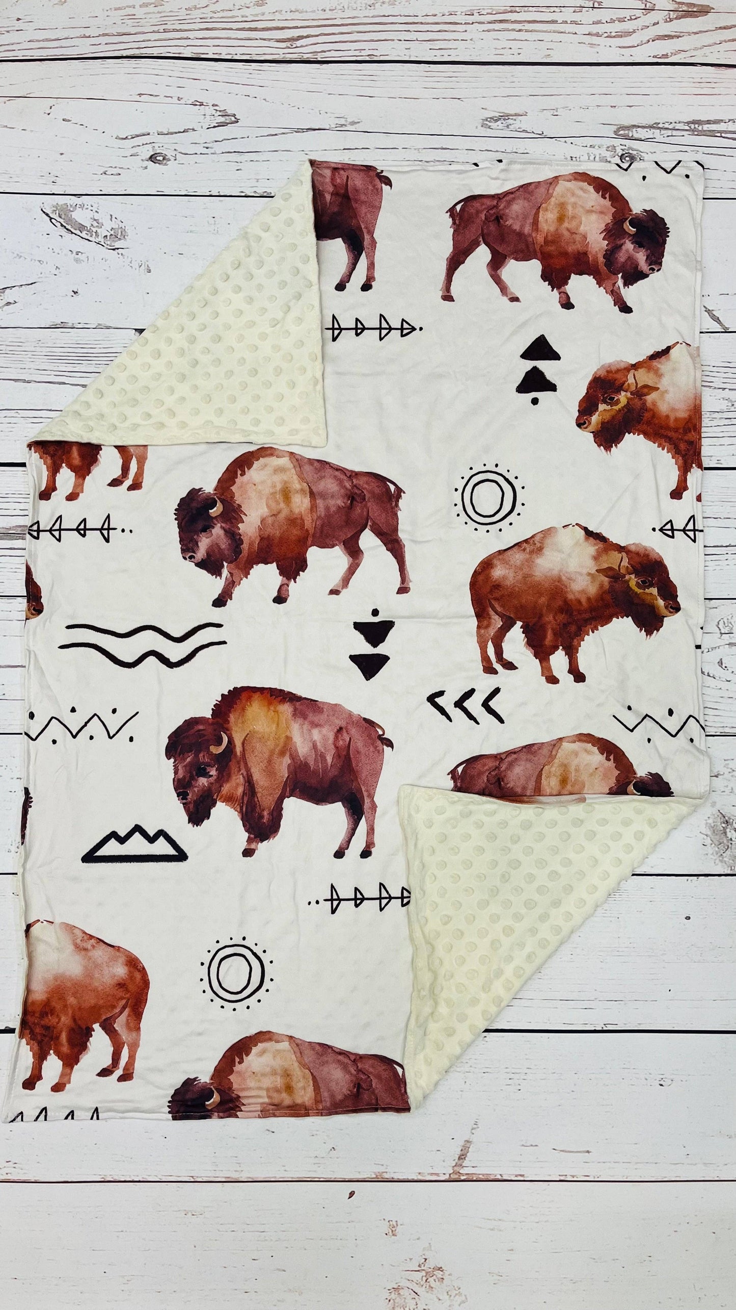 Baby Beige Buffalo Blanket