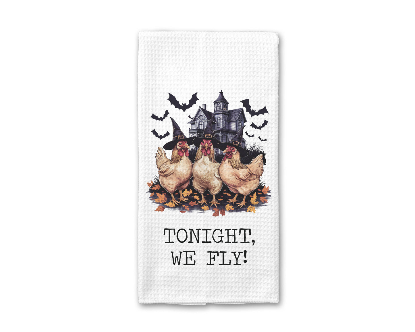 Halloween Farm Chicken Kitchen Towel