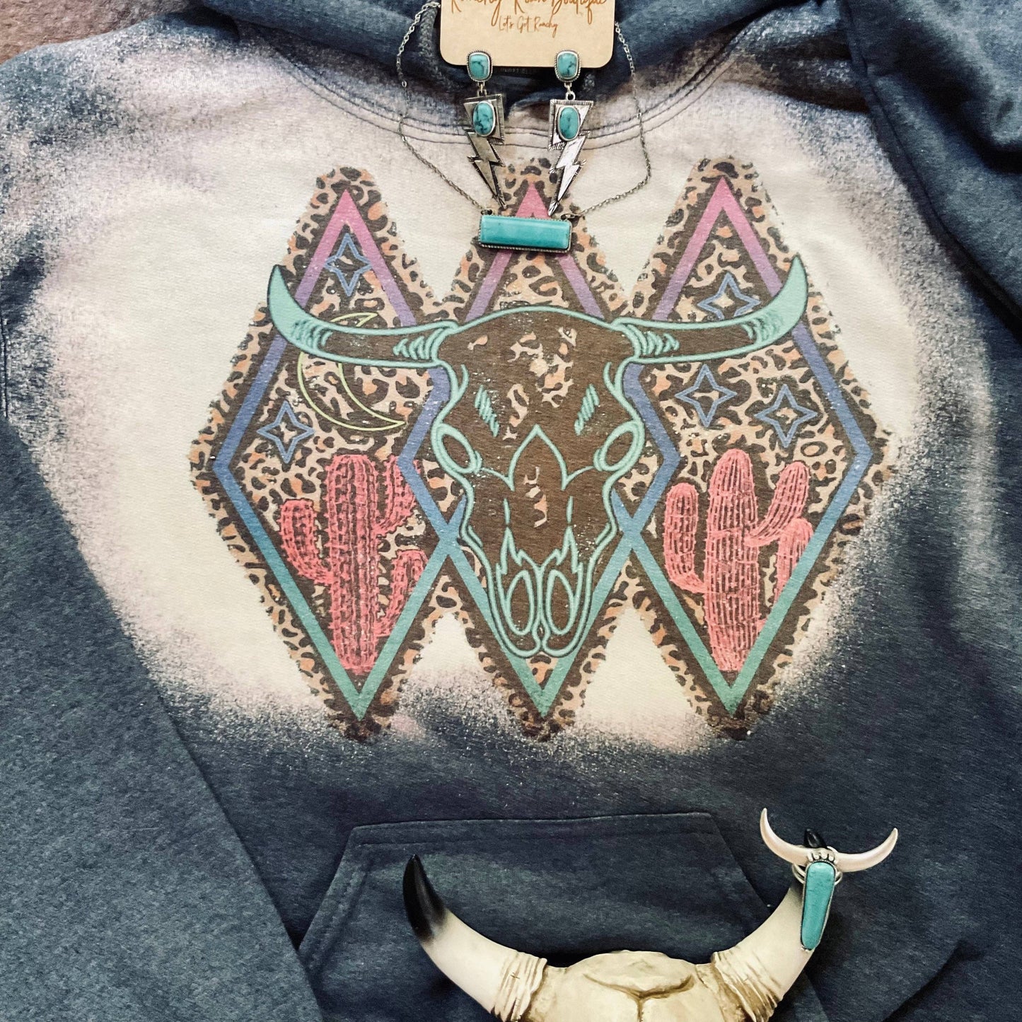 Neon Bull Western Hoodie