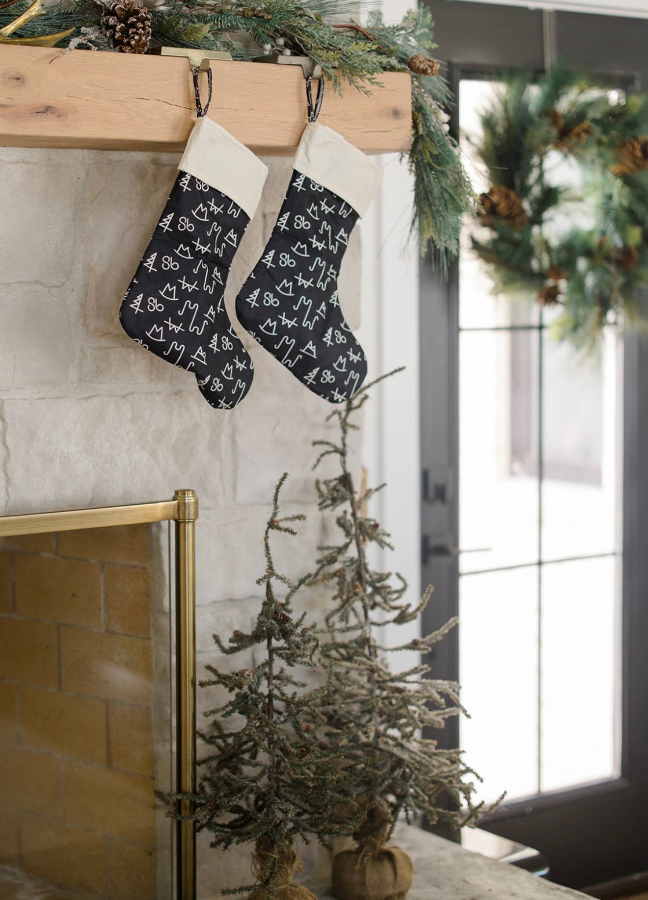 Black Brand Christmas Stocking
