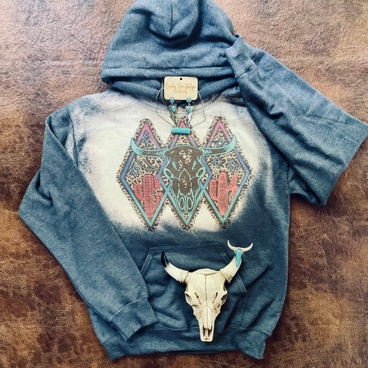 Neon Bull Western Hoodie